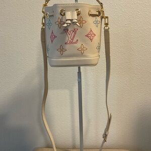 Louis Vuitton White Crossbody Bag with Colorful Monogram